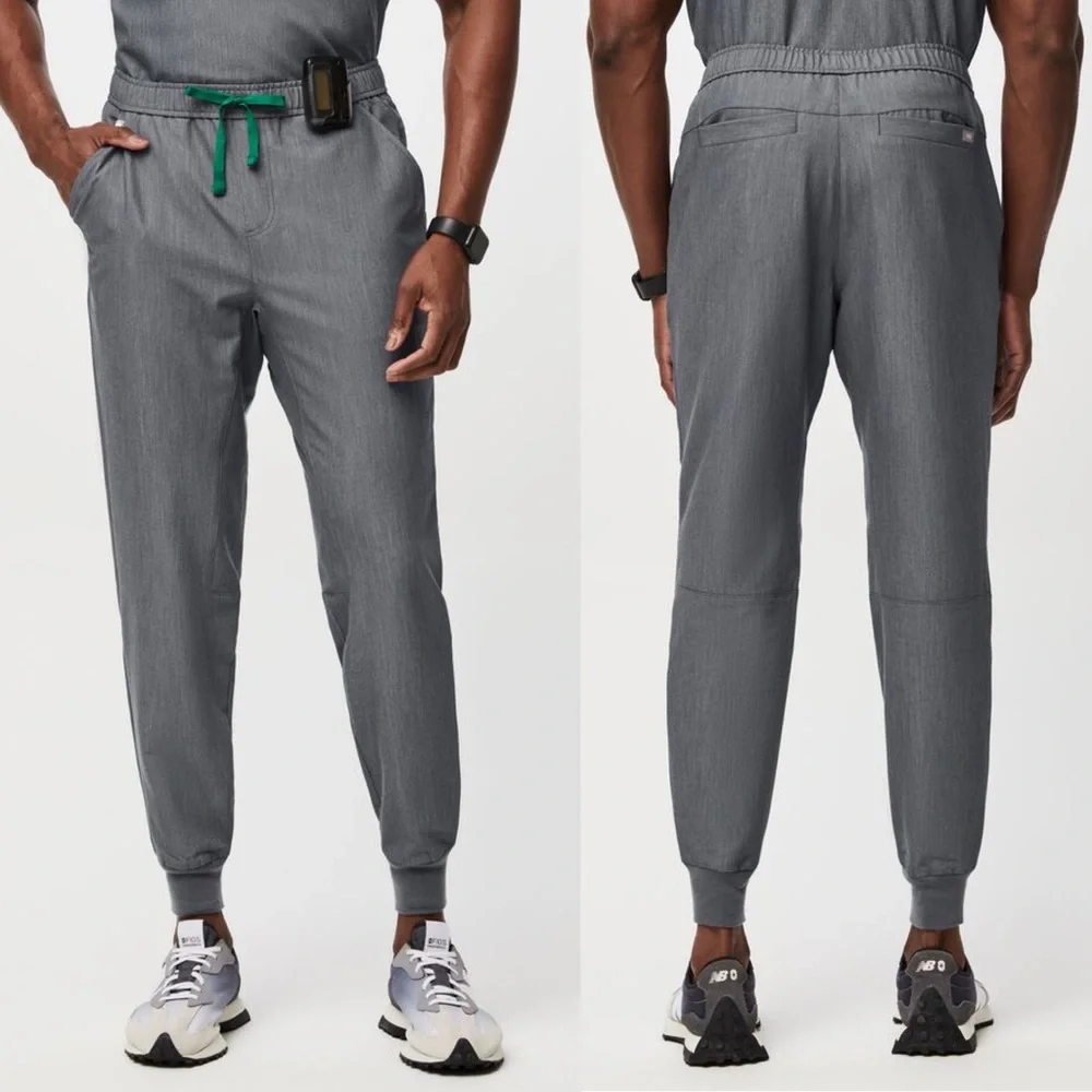 Figs Tansen Jogger Scrub Pants Men’s Gray Green Drawstring Size S MXXSW2004